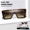 STORYCOAST Square Oversized Sunglasses for Women Men Fashion Flat Top