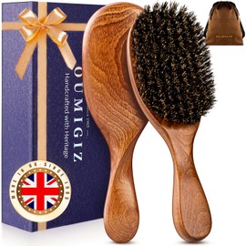 Boar Bristle Hair Brush Since 1965 British Craftsmanship, Handmade Natural Wooden Slick Back Hairbrush/Beard Brush, Pure Soft Bristles Gentle Detangling Women Men Kids Thin Fine Hair, Smooth & Shine
