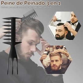 Peine de Textura 5 Piezas, Set de Peines, Peine Texturizador Profesional, Peine Dientes Anchos, Peine para Cabello Rizado, Peine para Cabello Masculin