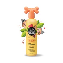 PET HEAD Dog Shampoo 300ml, Birthday Sparkle, Cotton Candy Fragrance, Shampoo for Dogs with Sensitive Skin, Dog Birthday Present, Vegan, Hypoallergenic, Natural, Gentle Formula for Puppies