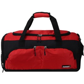 foolsGold Large Sports Holdall Duffel Bag - Black/Red