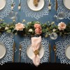 HEYOMART Round PVC place mat set, washable place mats, round,