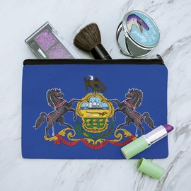 Pennsylvania State Flag Makeup Cosmetic Bag Organizer Pouch