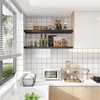 WELLAND 12" Deep Floating Shelves Espresso, Espresso Floating Shelves, 47.24"