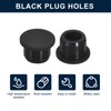 uxcell 5 Pcs Black Plug Holes, Waterproof Rubber Button Plug