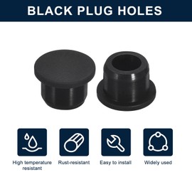 uxcell 5 Pcs Black Plug Holes, Waterproof Rubber Button Plug for 14mm / 0.55" Hole