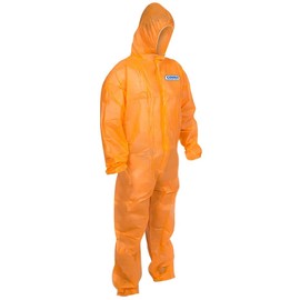 Ultra Health Combat PP Polypropylene Disposable PPE Coverall, Elastic, Chemical Protection, Breathable, Water Resistant, Painters Suit, Unisex, Medical, Cleaning, Asbestos, Industrial (Orange, 2XL)