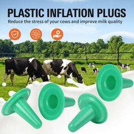 GZYF 4Pcs Plastic Milking Machine Inflation Lining Plugs Liner Block Shell Green For All Milker Cow Goat