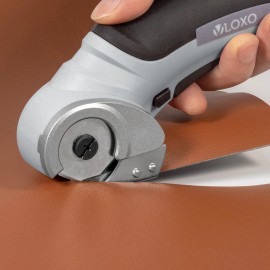 VLOXO Cardboard Cutter, Cordless Electric Scissors for Leather with Safety Lock, Box Cutter Electric Multi-Cutting Toolspower: 60W Red Color