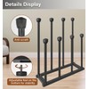22.5 Inches Free Standing Shoe Racks, Tall Black Metal Boot