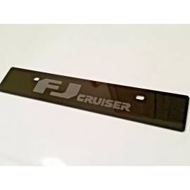 StreetRays [Originals] [SR] Black Front License Plate Delete w/ 'FJ Cruiser' Full Laser Engraved Logo