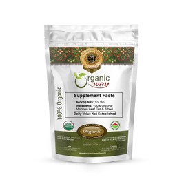 Organic Way Moringa/Drumstick Leaf Cut & Sifted (Moringa oleifera) | Herbal Tea - Organic & Kosher Certified | Vegan | Non GMO & Gluten Free | USDA Certified | Origin - India (1LBS / 16OZ)