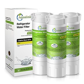 AQUALINK XWF Water Filter Replacement for GE® XWF, WR17X30702, NSF 42 Certified, GBE21, GDE21, GDE25, GFE24, GFE26, GNE21, GNE25, GNE27, GWE19 French Door&Side by Side Refrigerator Water Filter,3Pack.