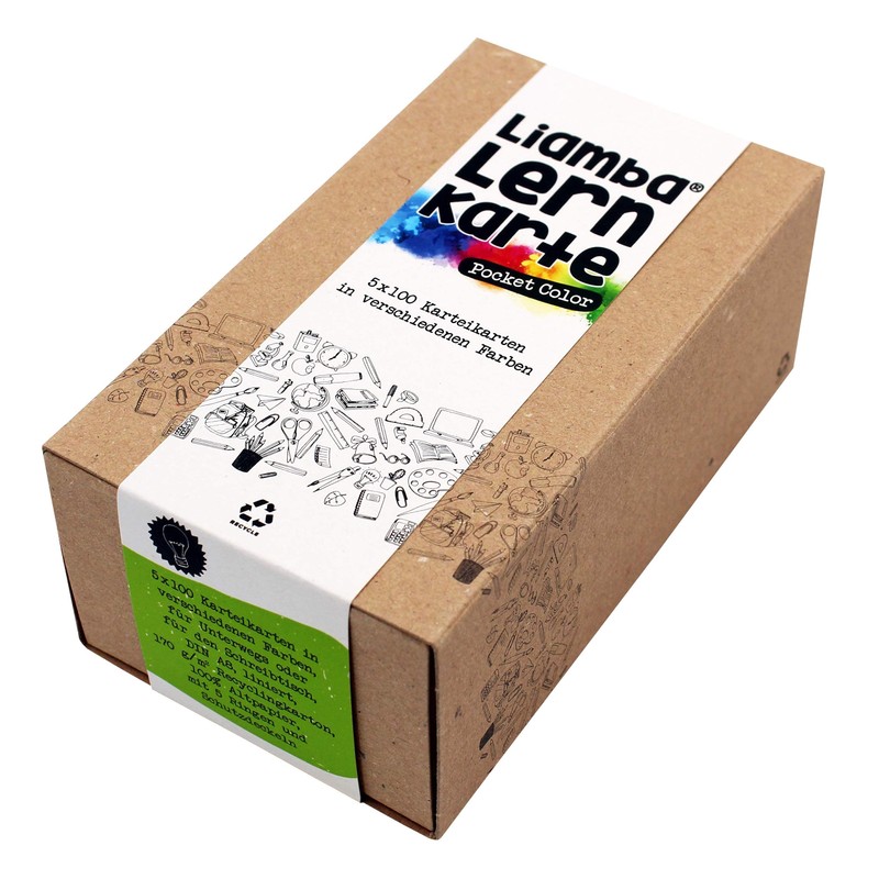 Liamba Pocket Colour Flashcard | 5 x 100 Index Cards