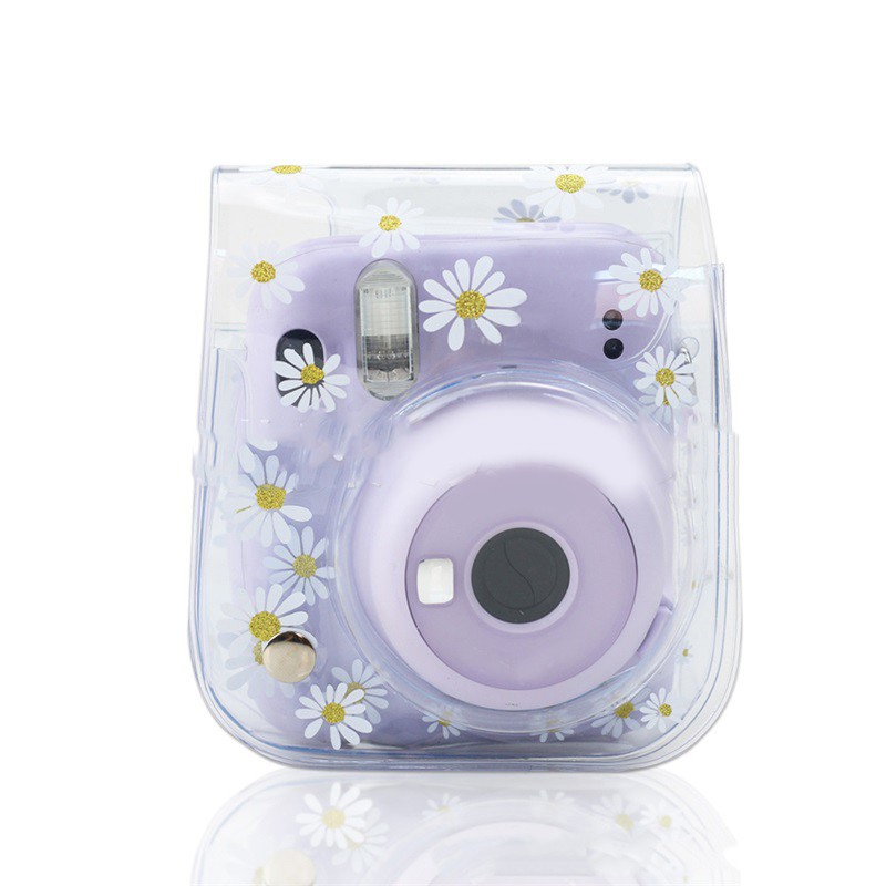 Instant Camera Bag for Mini8 9 11 Transparent Daisy Print