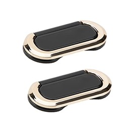 Dreneco 2pcs Hidden Cabinet Handles, Invisible Handles, Cupboard Handles, Wardrobe Handles, Zinc Alloy, Black, 64mm