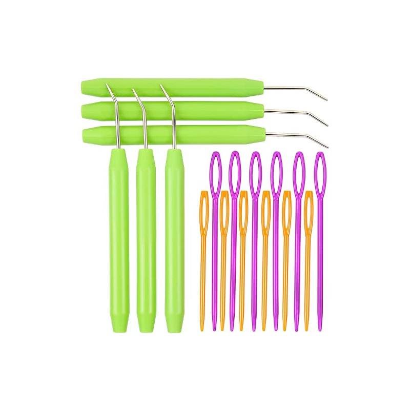 WILLBOND Knitting Loom Hooks, Crochet Hook Set, 6 Pcs Green