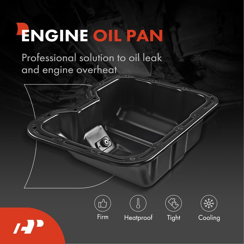 A-Premium Engine Oil Pan Sump with Drain Plug Compatible with