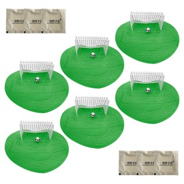 6 Pack Urinal Screen Deodorizer, Urinal Cakes Soccer Shoot with Gloves, Urinal Screen Mat Lemon Fragrance Urinal Pads for Toilet, Bathroom, Offices, Schools, Hotels