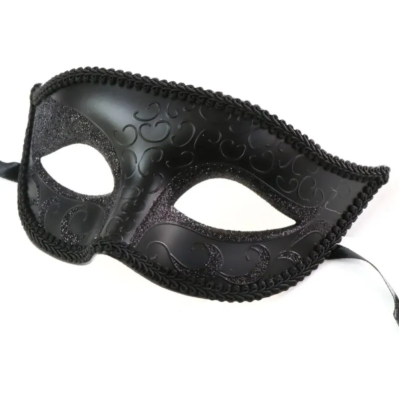 Antifaz Fiesta Másca Halloween Pareja Carnaval Cosplay Negra Negro