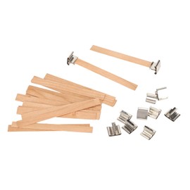 Mechas de Madera para Velas, Mechas de Madera Degradables Hechas a Mano, Ecológicas, sin Humo, Mechas para Velas con Base, Mechas para Velas para Hacer Velas (11 bases + 22 mechas)