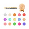 Lámpara De Luna 3d 16 Color Touch Lámpara Recargable 15cm