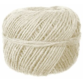CleverDelights White Jute Twine - 50 Yards - 2mm Diameter - Jute String Rope