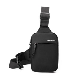 FANDARE Herren Brusttasche Ultraleicht Sling Chest Pack Umhängetasche Schultertasche Bauchtasche Crossover Rucksack Daypacks für Männer Outdoor Reisen Camping Crossbody Bag Wanderrucksäcke Schwarz