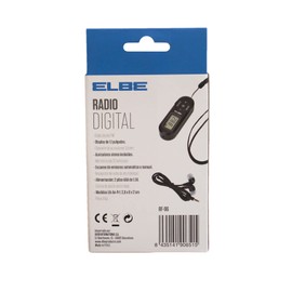 ELBE RF-96 FM Digital Pocket Radio Automatic Search or Manual Transmitter Stereo Headphones Included (Black)