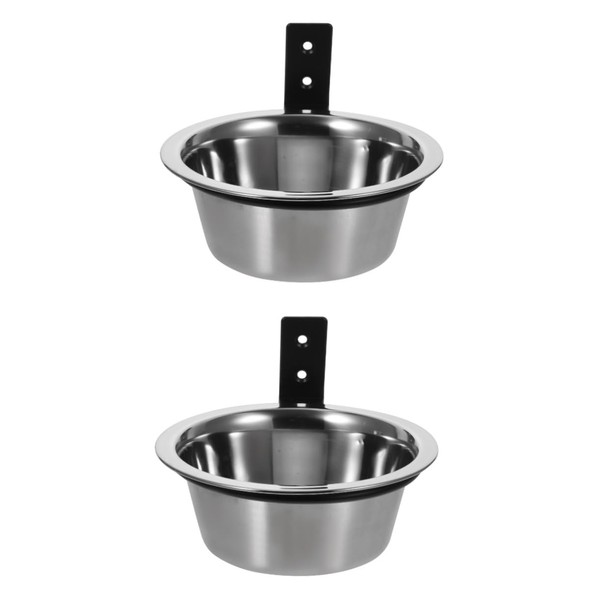 Yardwe 2 Sets An Der Wand Montierter Erhöhter Hundenapf Zum