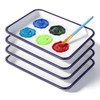 4 Pack Enamel Butcher Tray Palette - 10.8x7.68 Inch Rectangular