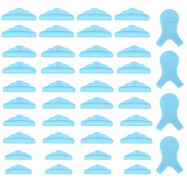 44 Piece Lash Lift Rods,Silicone Eyelash Perming Curler Makeup Tools,5 sizes S/M/M1/M2/L,Reusable Lash Lifting Pads (Blue)