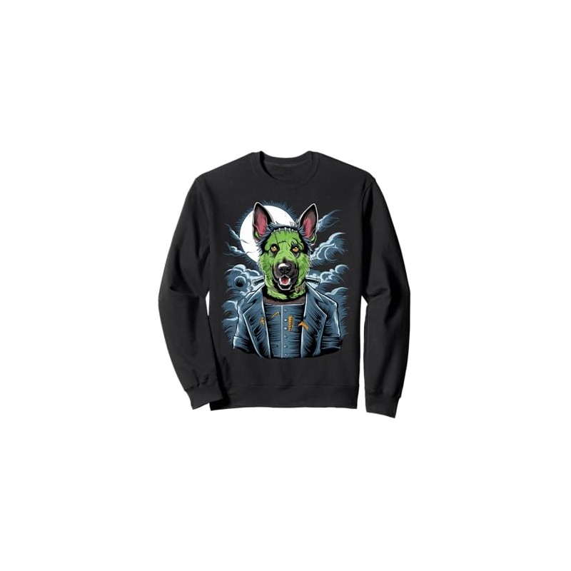 Creepy German Shepherd Dog Frankenstein Monster Costume Sweatshirt