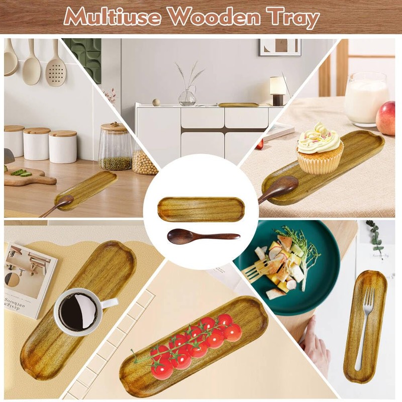 Spoon Rest Kitchen, Special Retro Brown Wooden Long Shape Cooking