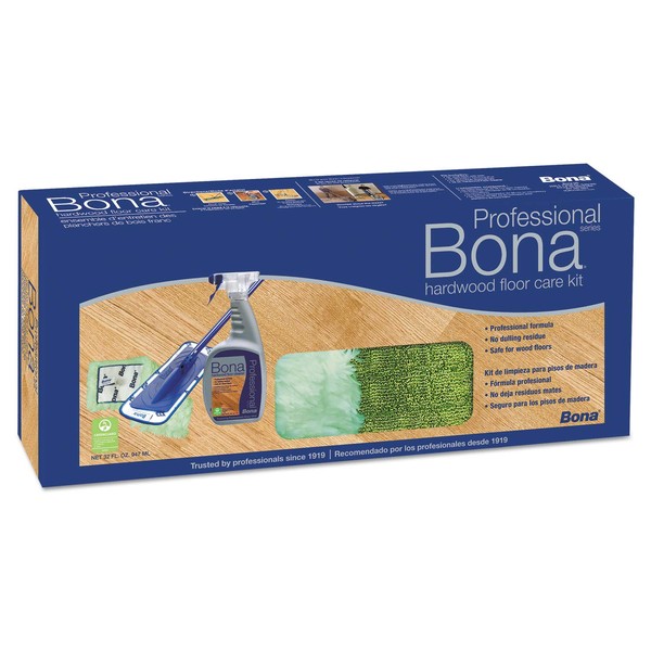 Bona WM710013398 Hardwood Floor Care Kit 15-Inch Head 52-Inch Handle Blue