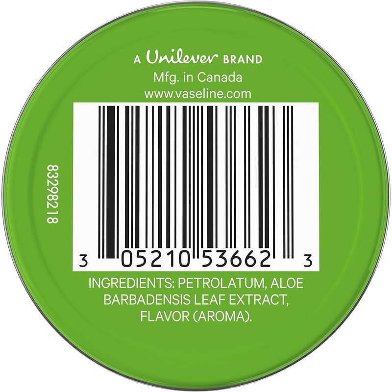 Vaseline Therapy Lip Balm, Aloe Vera 0.6 oz (Pack of