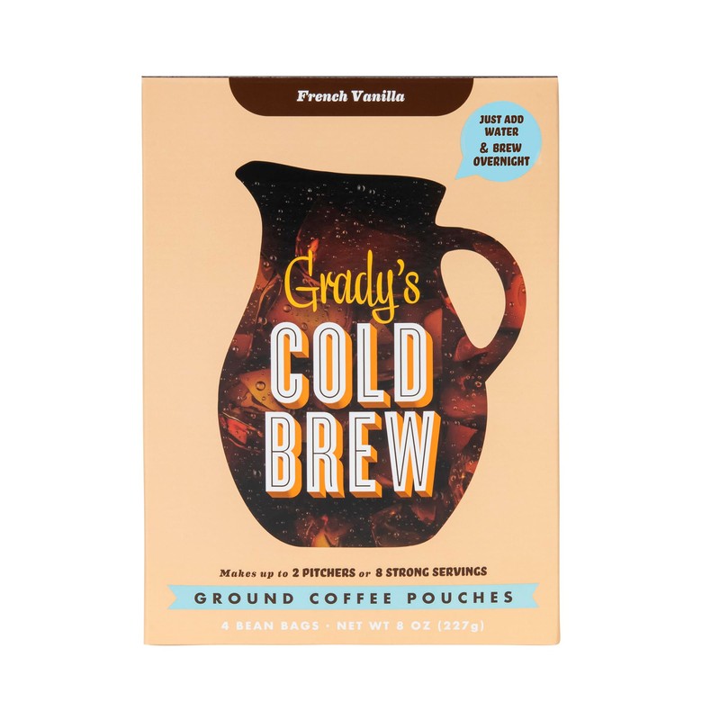 GRADY’S COLD BREW, French Vanilla, 100% Arabica Ground Coffee &