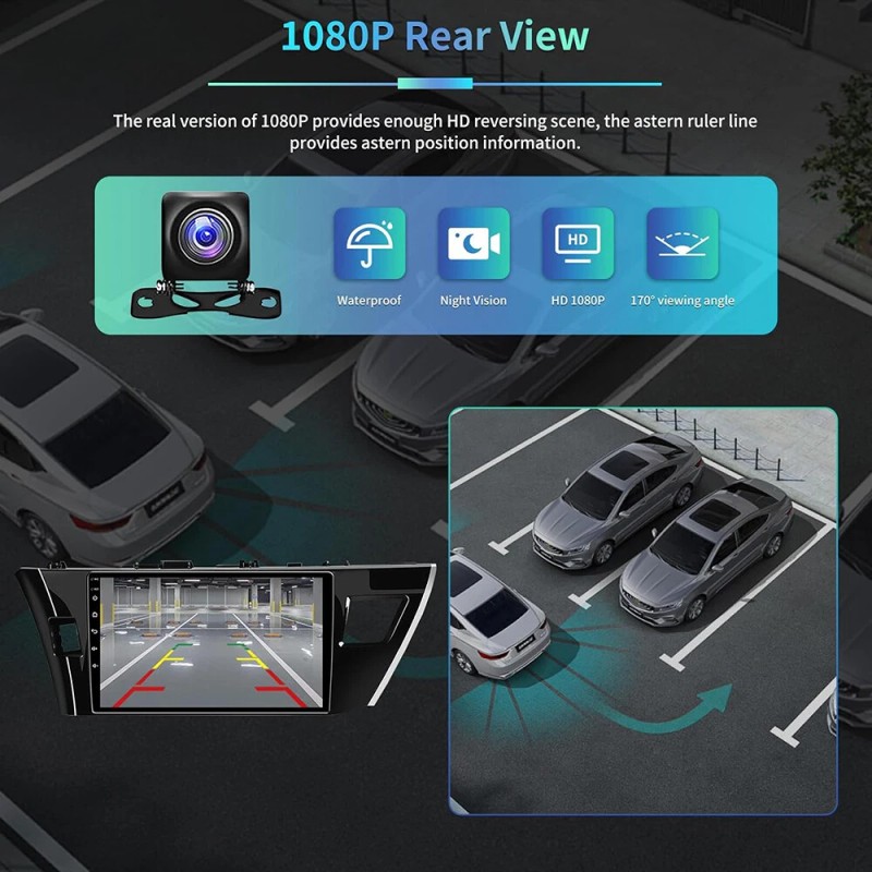 Unbranded Apple Carplay For Toyota Corolla 2014-2016 Android12 Car Stereo