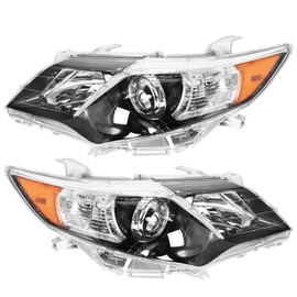 WFLNHB Headlights Assembly Replacement for 2012 2013 2014 Toyota Camry SE Style Projector Headlights Headlamps Black Housing Driver and Passenger Side