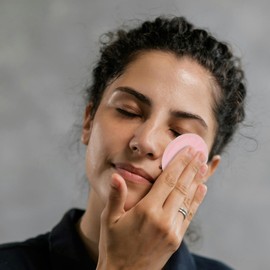 Healeved 5pcs Powder Puff Eye Make up Remover Makeup Washcloths Face Cleansing Wipes Makeup Remover Cloth Natural Makeup Remover Cleansing Towel Wipe Makeup Wipe Face Makeup Remover