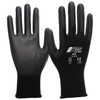 12 Paar Montagehandschuh Nylon NITRAS 6215 Schwarz PU beschichtete Handschuhe,