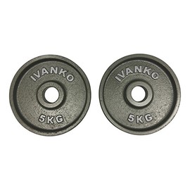 IVANKO (OM-5KG) Cast-Iron, Machined Olympic Plate Grey 5 KILOGRAMS (PAIR)
