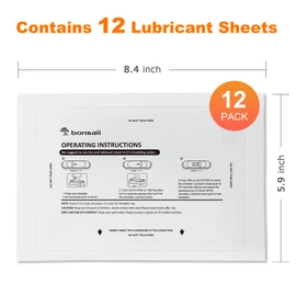Bonsaii Paper Shredder Lubricant Sheets,12-Pack (8.4 x 5.9 inch/Piece)