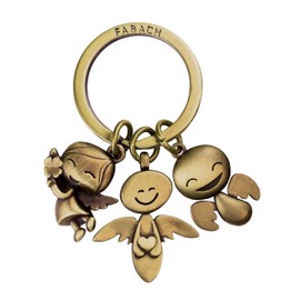 FABACH Guardian Angel 3 Angels – Angel Lucky Charm Love – Gift Guardian Angel Car Keyring Made of Metal