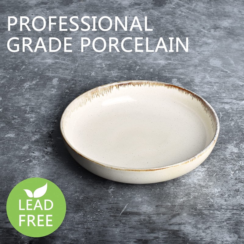 Bosmarlin Stoneware Large Pasta Bowls, 40 Oz, Set of 4,