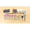 40PC Rotary Tool Kit Die Grinder Polisher Flexible Shaft Stand