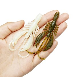 trifyd ® - Soft Creatures Creatures 7.5 cm for Trout, Cheve, Perch, Small Predator Pack of 10 Fishing Lures + 3 Jig Heads
