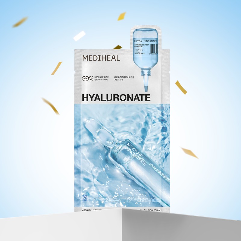 Mediheal Essential Mask Hyaluronic Acid, 10 Sheets, 1 Pack