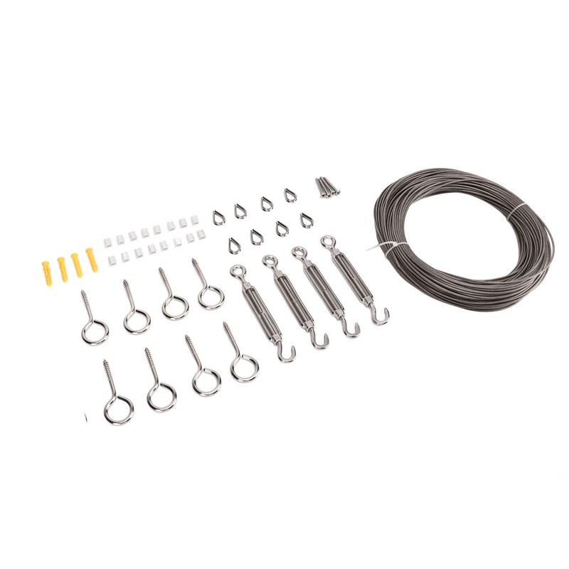 304 Stainless Steel Wire Rope Set with Hook Ring Screws