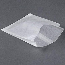 Royal7 Plain 6 x 7 x 3/4" Glassine Wet Wax Paper Sandwich Bags, Food Grade Grease Resistant Wax Gusseted Bag (200 Count)